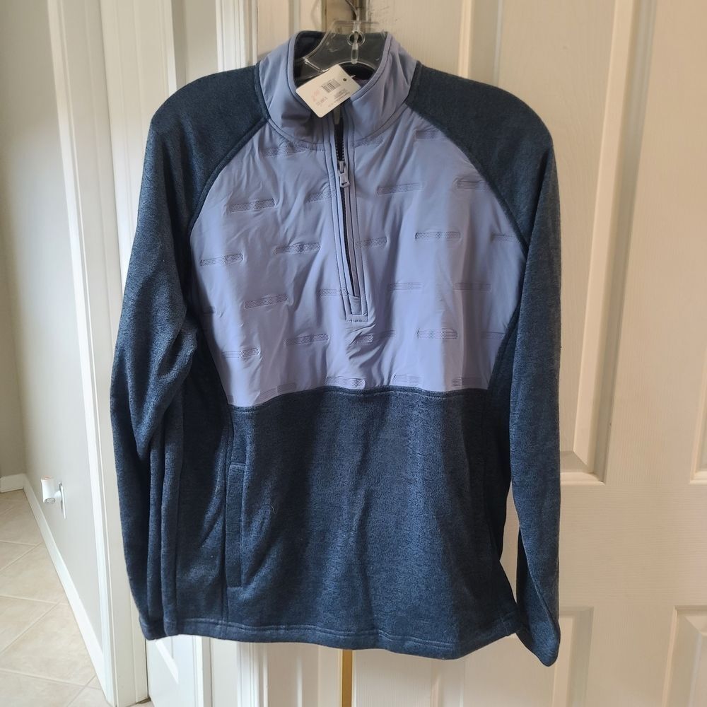 johnnie-O Soft Blue Quarter-Zip Pullover